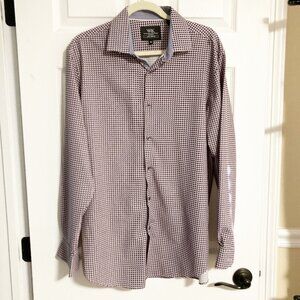 WRK 4-Way Stretch Long Sleeve Button Front Performance Dress Shirt Size 16 1/2